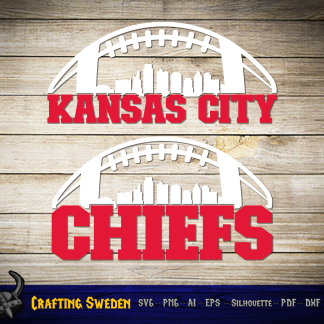 Kansas City Chiefs Skyline SVG for Cutting - AI, PNG, Cricut and Silhouette Studio