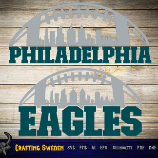 Philadelphia Eagles Skyline SVG for Cutting - AI, PNG, Cricut and Silhouette Studio