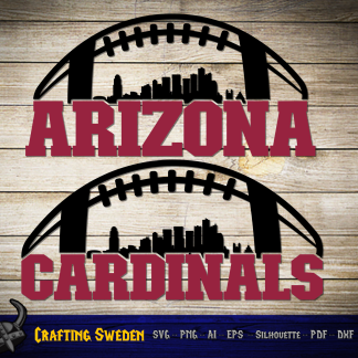 Arizona Cardinals Skyline SVG for Cutting - AI, PNG, Cricut and Silhouette Studio