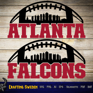 Atlanta Falcons Skyline SVG for Cutting - AI, PNG, Cricut and Silhouette Studio