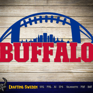 Buffalo Bills Skyline SVG for Cutting - AI, PNG, Cricut and Silhouette Studio