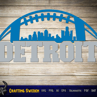 Detroit Lions Skyline SVG for Cutting - AI, PNG, Cricut and Silhouette Studio