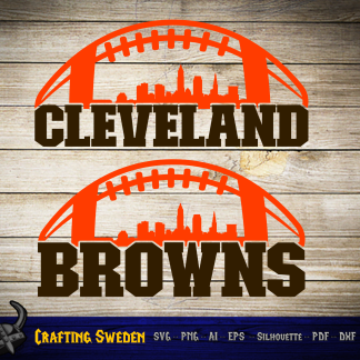 Cleveland Browns Skyline SVG for Cutting - AI, PNG, Cricut and Silhouette Studio