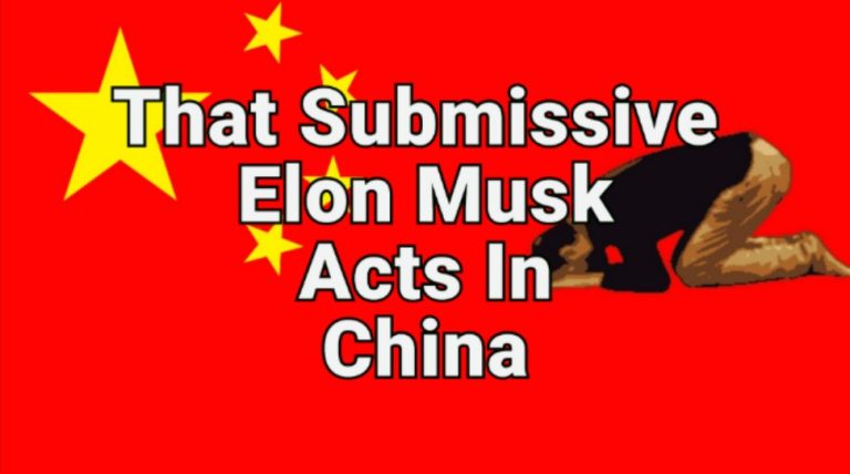 That submissive Elon Musk acts in China