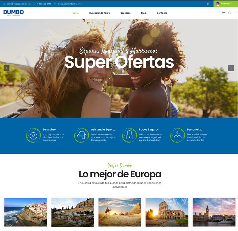 Pagina web para Agencia de Viajes