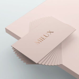 Business Card Linen Paper With Gold Foiling