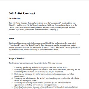 Custom Made Contract Template