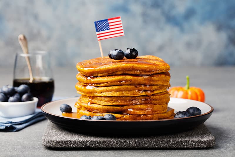 amerikanske pandekager til brunch