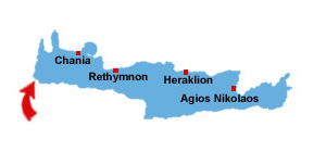 Elafonissi map