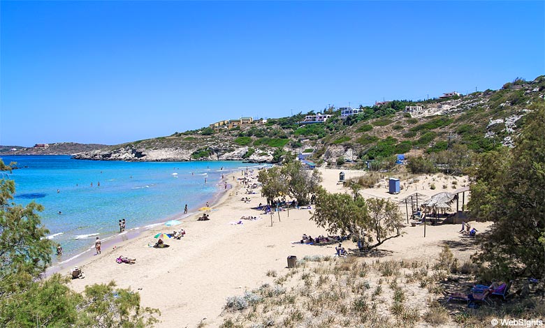 Kalathas strand på halvön Akrotiri på Kreta