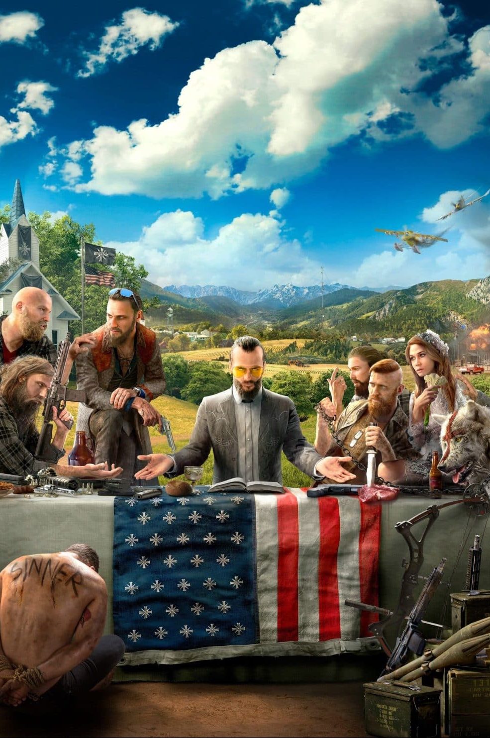 Cover art hinting of the politics of Far Cry 5