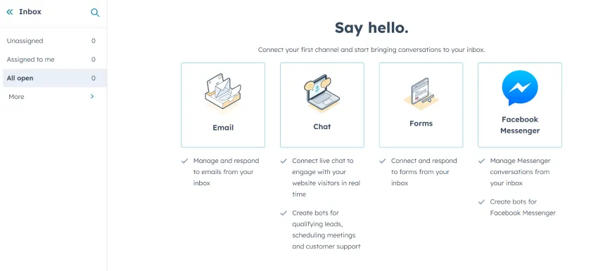 HubSpot CRM review conversational tools