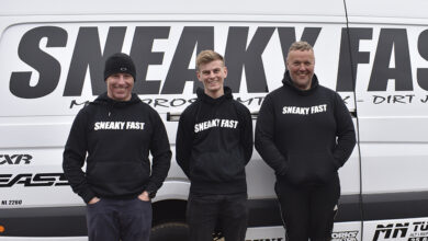 Team Sneaky Fast 2023, Claus M. Nielsen, Mads Rasmussen og Mark Jensen. Crossbladet,