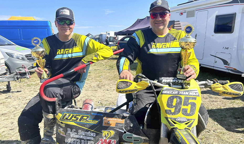 Mathias Hussmann og Karsten Mols, Sidevogn, DM 2024, Andenplads, MX Artikler, Motocross Nyheder, Crossbladet