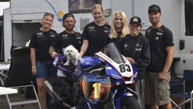 Nete, René, Vanessa, Karla, Gustav og Asbjørn, Familien Gaardsmand og venner, DM Road Racing 2024, Super Bike 1000, Dansk Motorsport, Crossbladet