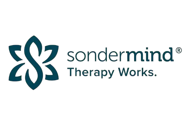 SonderMind logo with tagline Therapy Works featuring stylized interlocking design in