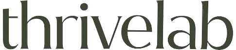 ThriveLab company logo in metallic grey font