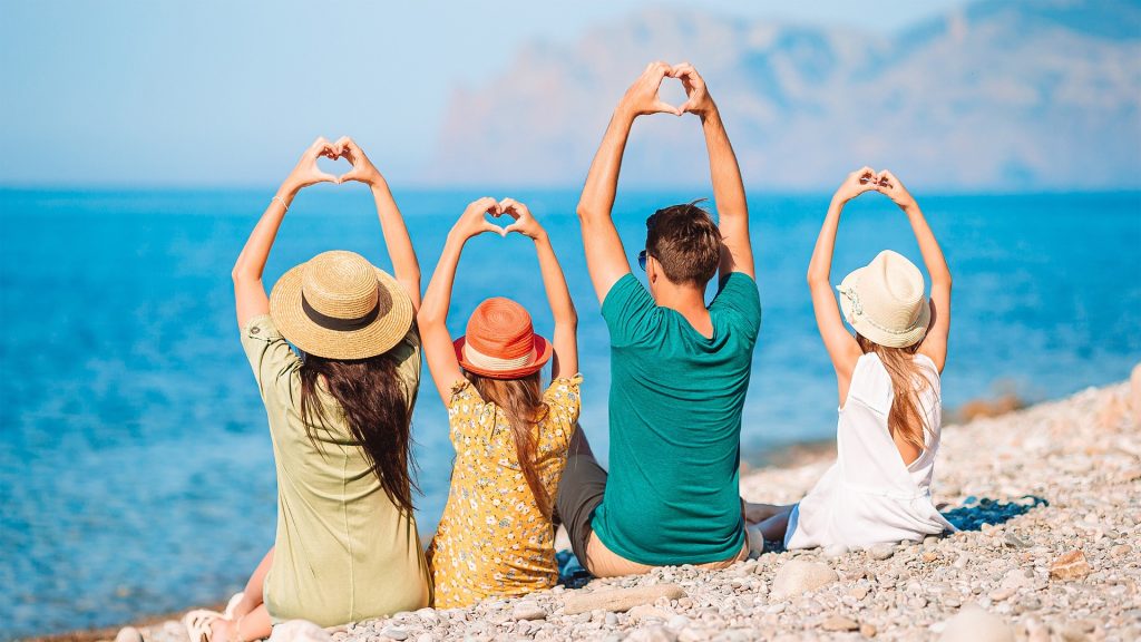 familie vakantie strand