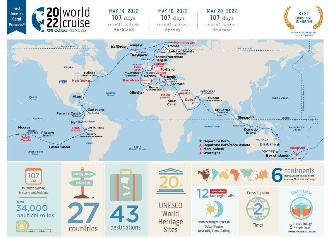 Sail around the world like a Princess – CruiseToTravel