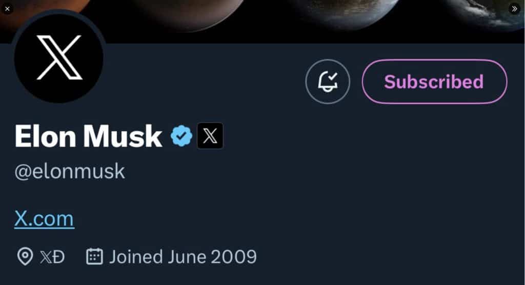 Will Elon Musk support Dogecoin on Twitter's new 'X' adventure? Dogecoin symbol already remove from 'X' account