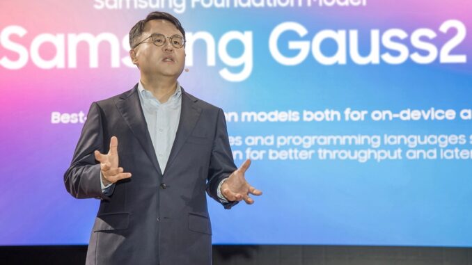 Samsung unveils Gauss2 AI model at SDC24 Korea Presentation from SDC24 Korea where Samsung announced its latest multimodal AI model called Gauss2 that aims to enhance user experiences on Galaxy smartphones, IoT devices as part of SmartThings, and more.