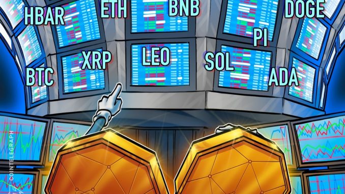 BTC, ETH, XRP, BNB, SOL, ADA, DOGE, PI, LEO, HBAR BTC, ETH, XRP, BNB, SOL, ADA, DOGE, PI, LEO, HBAR