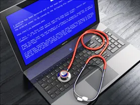 Laptop blauw scherm