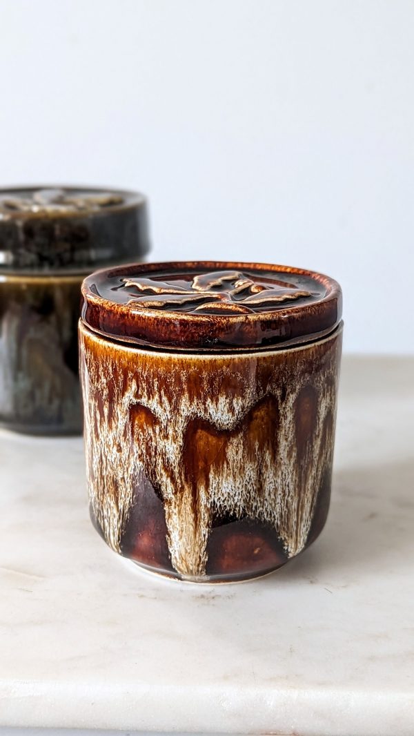 Vintage Fosters Pottery Jam Preserve Pot with Oak Acorn Lid - Image 4
