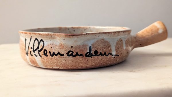 Vintage French Ceramic Oven Dish With Script Font - Image 2