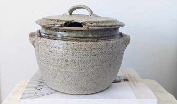 Vintage Large Studio Pottery Glazed Pot With Lid