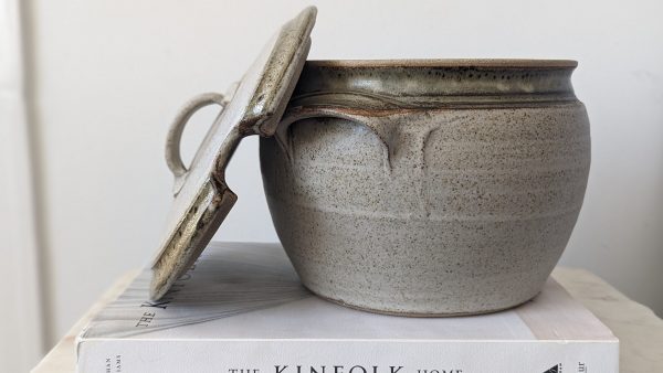 Vintage Large Studio Pottery Glazed Pot With Lid - Image 4