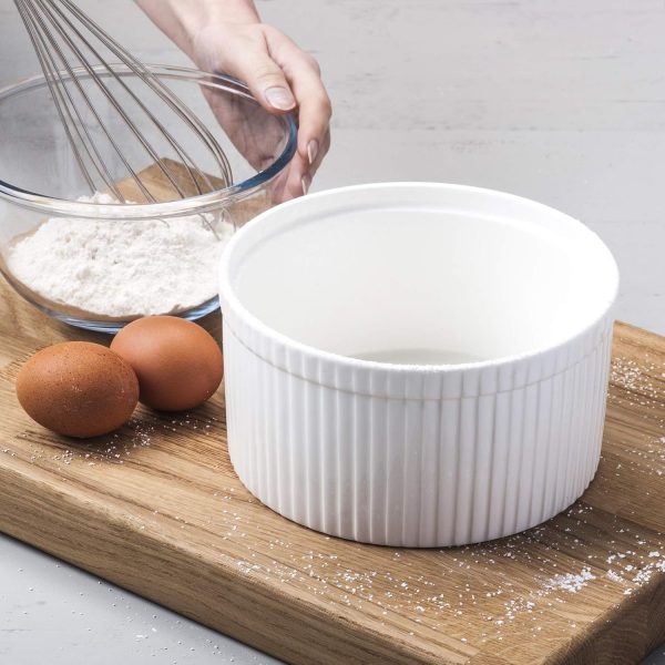 Apilco France Large White Porcelain Souffle Dish -Size 19cm - Image 3