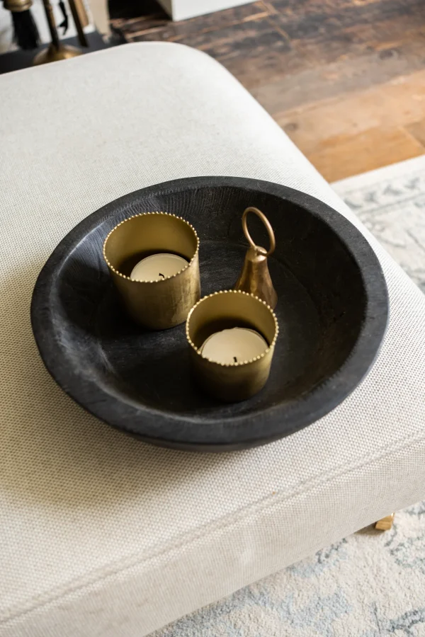 Brass Metal Bead Edge Candle Votives -Set of 2 - Image 2