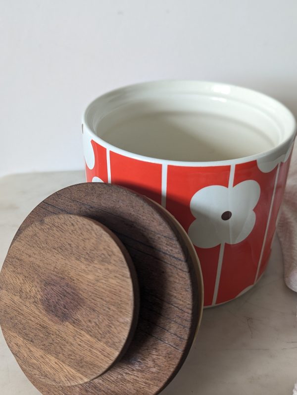 Orla Kiely Ceramic Abacas Flower Storage Jar -1Ltr - Image 3