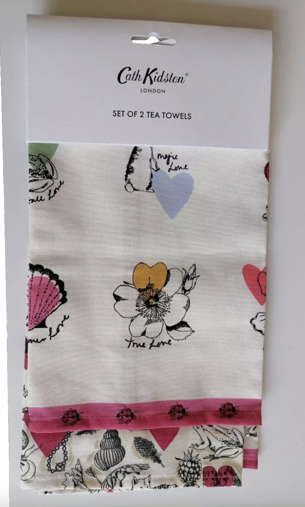 Cath Kidston Tea Towel 100% Cotton Set of 2