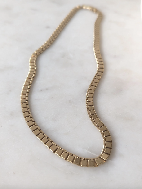 Vintage Monet 80s Gold Plated Collar Necklace - Image 5