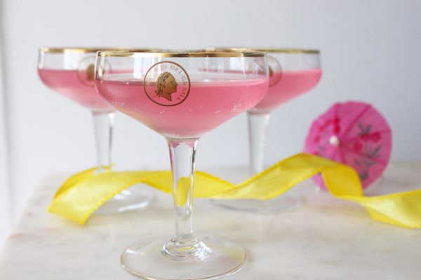 Vintage Coupe Glasses With Gold Motif -Set of 3