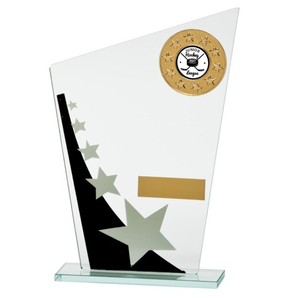 Megastar Multisport Jade Glass Award Black & Silver 205mm