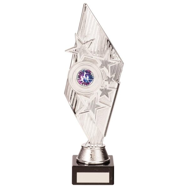 Pizzazz Plastic Trophy Silver 280mm