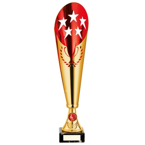 Legendary Lazer Cut Metal Cup Gold & Red 420mm