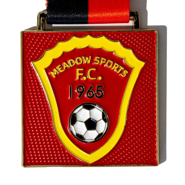 600 50mm x 3mm Custom Football Medals Full Colour Enamel