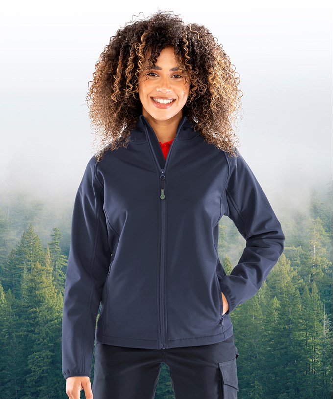 Women’s recycled 3-layer printable hooded softshell - Image 2