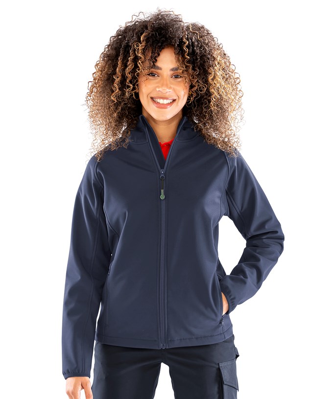 Women’s recycled 3-layer printable hooded softshell - Image 3