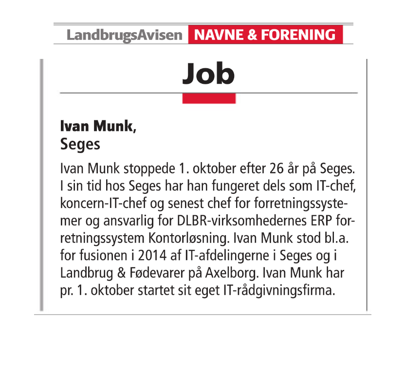 Klip fra landbrugsavisen