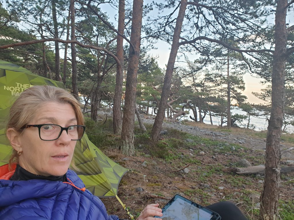 First night camping at Torö