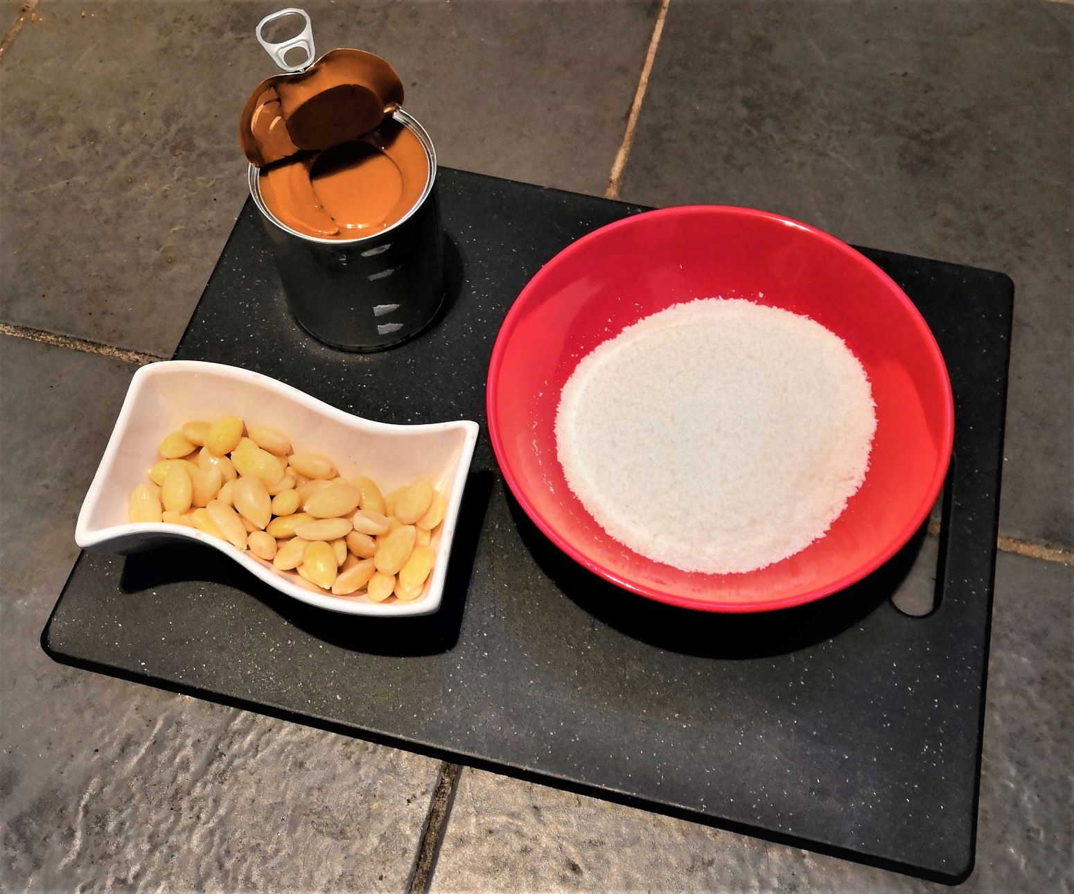 Ingredients for coconut balls