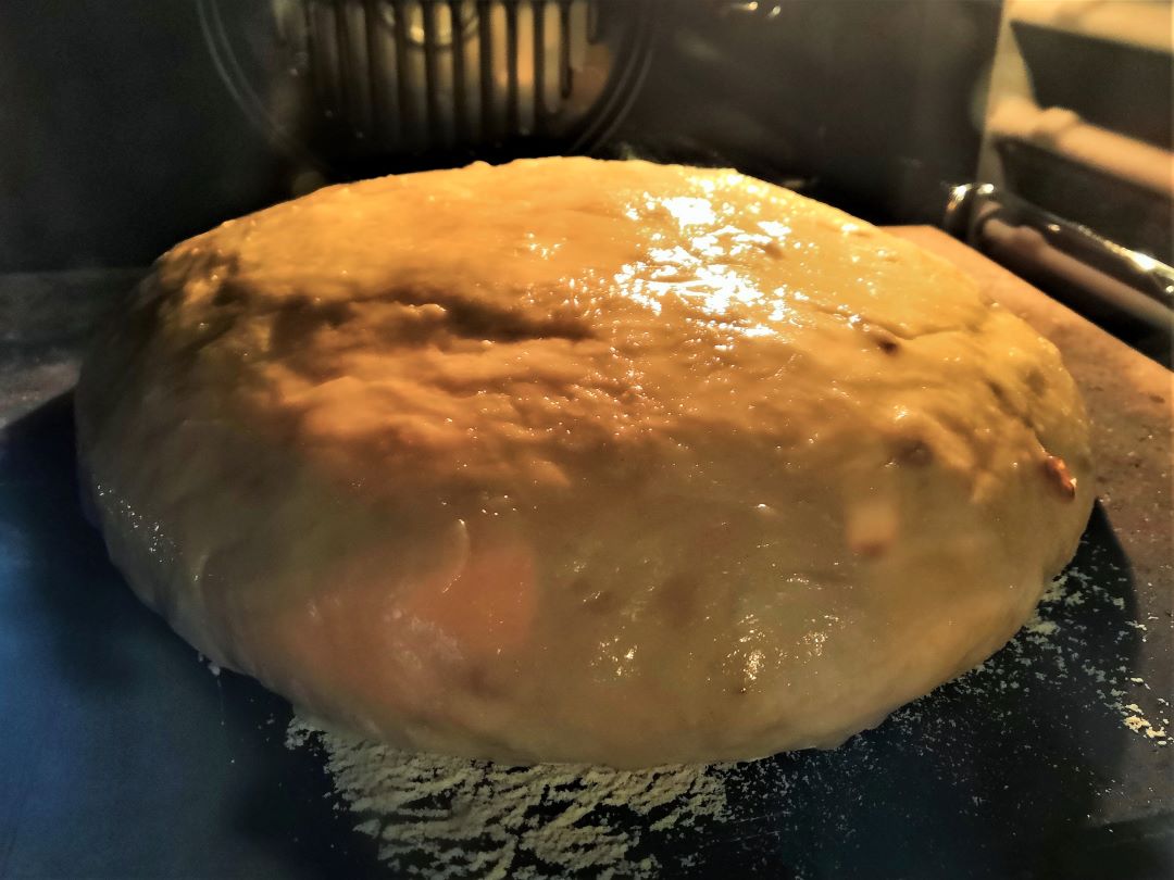 Easter Bread in the oven