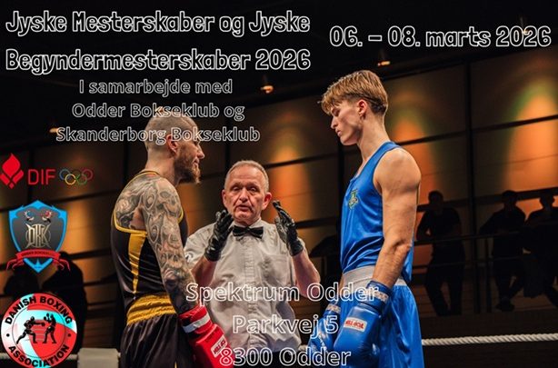 Deltageroversigt for Jyske Mesterskaber 06.-08. marts 2026 i samarbejde med Odder Bokseklub og Skanderborg Bokseklub.