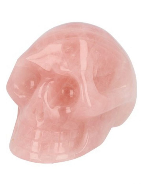Roze kwarts schedel klein