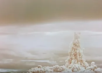 "Tsar-bomba" detonerades den 30 oktober 1961 på Severnyjön i Novaja Zemlja i Norra Ishavet. Foto: Rosatom